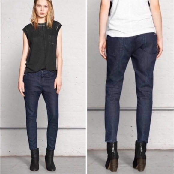 Rag & Bone Women’s Indigo Ice Dash Trousers Cropped Jeans Size 25 - Picture 1 of 14